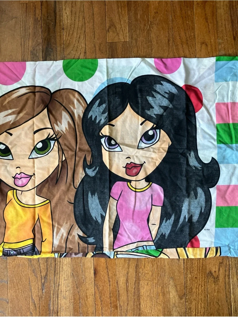 Vintage Lil Bratz pillow case Y2K 2000s Bratz Dolls bedding two sided